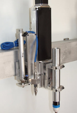 Elevador con accesorio de marcado de placas para mesas de plasma CNC